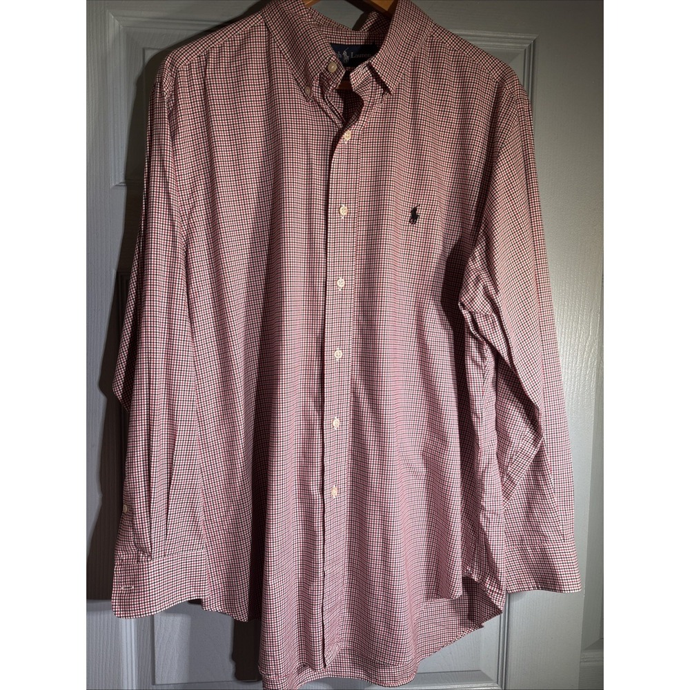 Polo Ralph Lauren Classic Fit Check Button-Shirt‎ - Red/white/Blk- 16.5 By 32/33